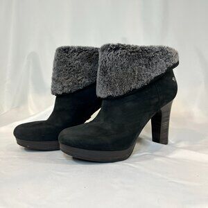 UGG Dandylion Gray/Black Heeled Ankle Boots | Women’s 8